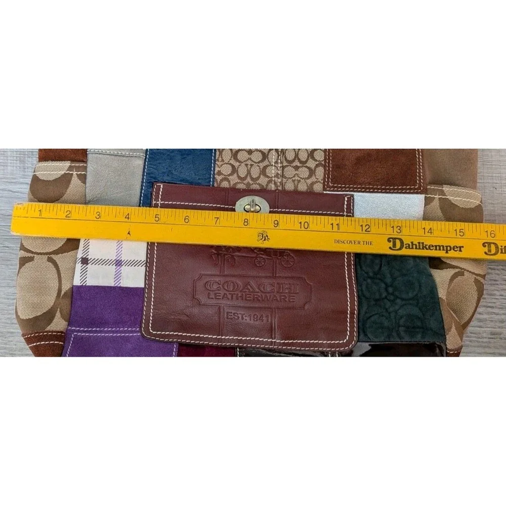 Y2K Coach Vintage Holiday Gallery Patchwork Shoulder Bag Tote
